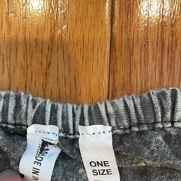 A Rare Bird Freedom Genie Pants OS Vintage Black Cotton Linen Boho Grunge unisex - Picture 8 of 15